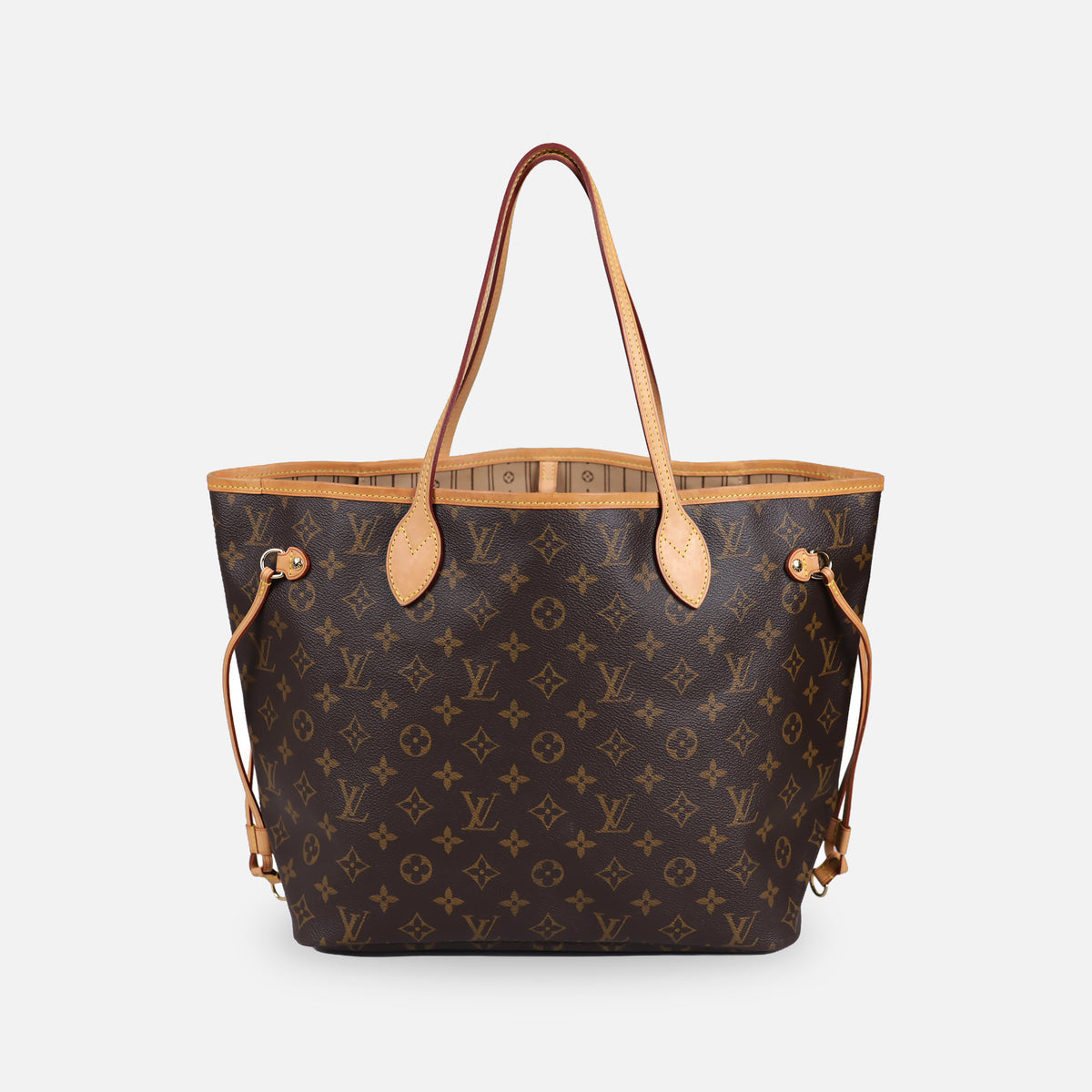 Louis Vuitton Monogram Neverfull MM Tote Väska Brun / GHV