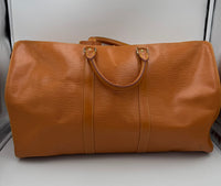 Louis Vuitton Keepall 50 Duffelbag Reseväska I Brunt Epi-läder