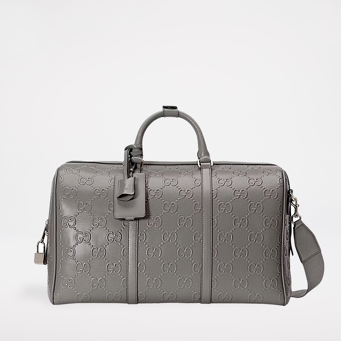 Gucci GG Embossed Duffle Bag Grey