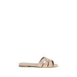 Saint Laurent Tribute Sandaler I Beige Lackläder