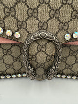 Gucci Dionysus GG Supreme Handväska med Diamanter