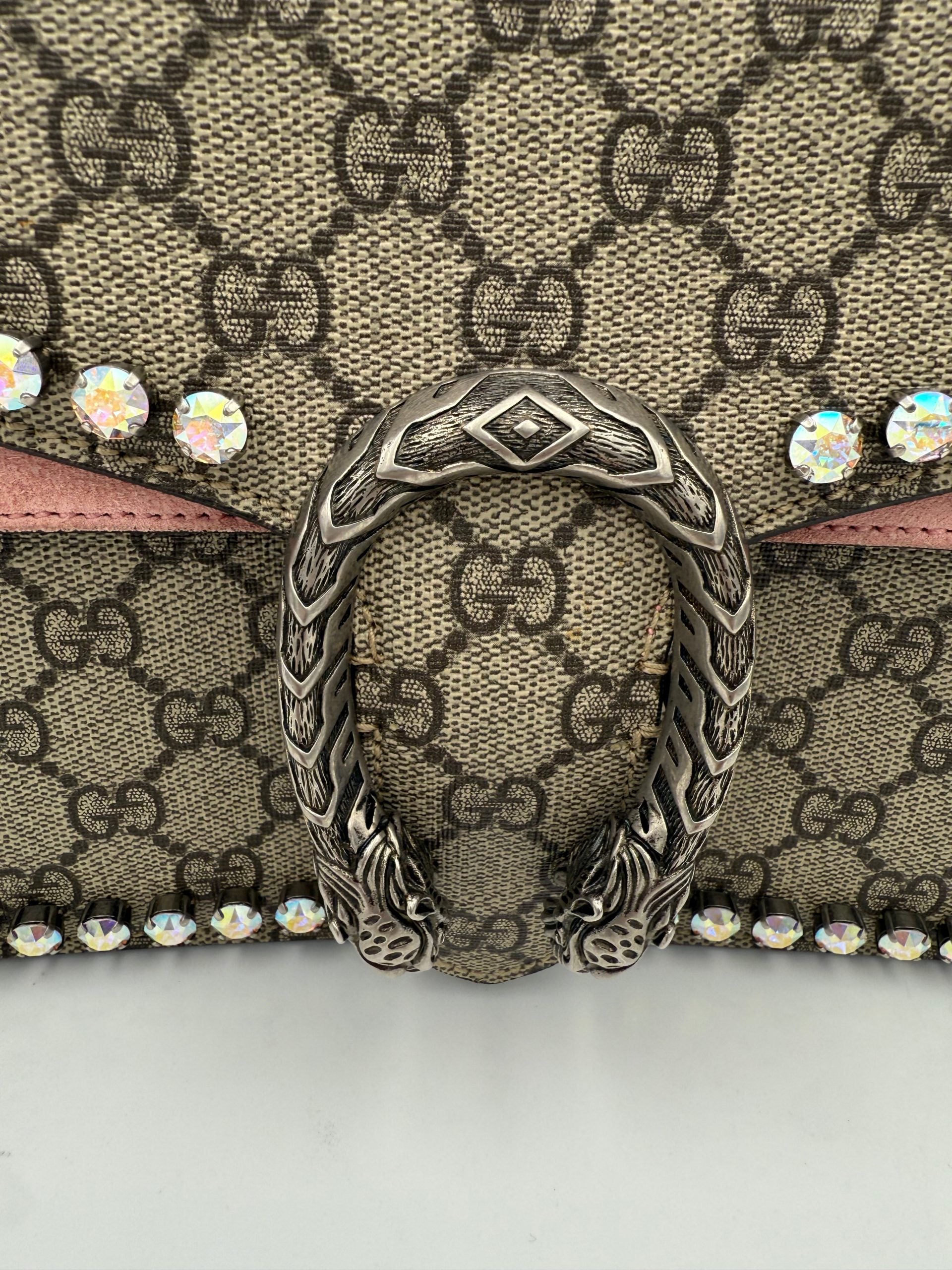 Gucci Dionysus GG Supreme Handväska med Diamanter