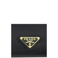 Prada Svart Korthållare I Kalvskinn