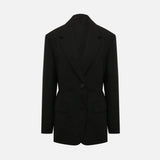 Prada Svart Kappa I Fleece-Ull