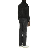Saint Laurent Svart Sidenbomberjacka