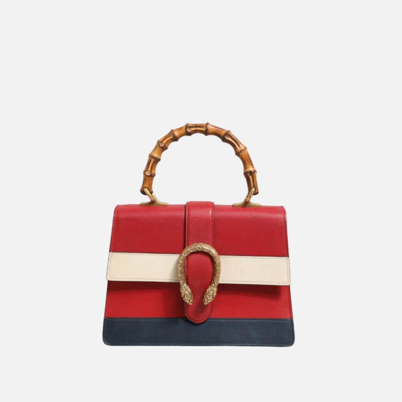 Gucci Dionysus Bamboo Medium Handväska Vit/Blå/Röd