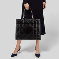 Dior Svart Läder Tote Handväska