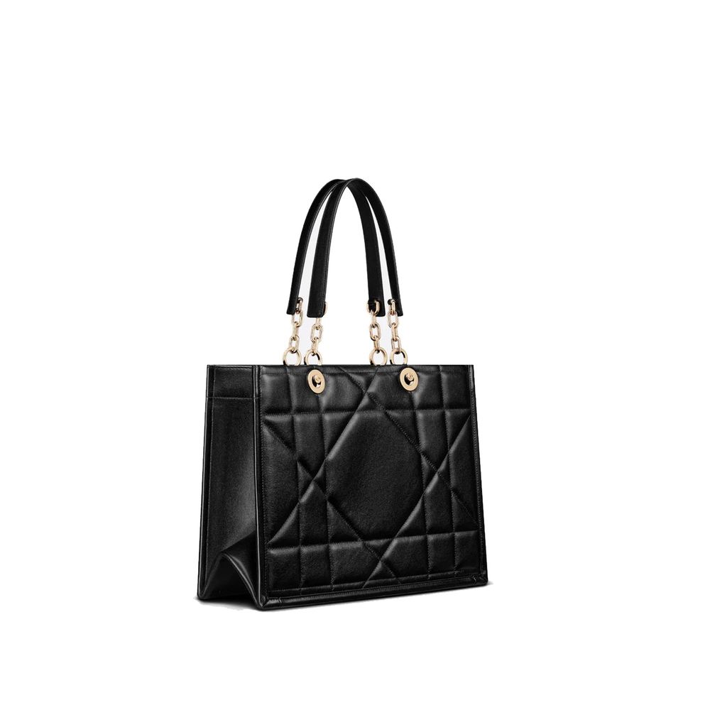 Dior Svart Läderhandväska (Tote Väska)