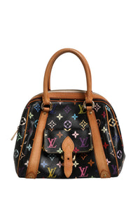 Louis Vuitton Priscilla Handväska I Svart Monogram Multicolor Canvas