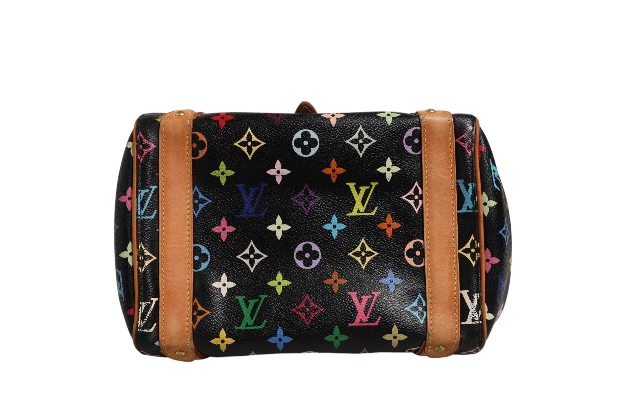 Louis Vuitton Priscilla Handväska I Svart Monogram Multicolor Canvas