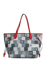 Louis Vuitton Neverfull Patchwork Monogram Denim Tygväska