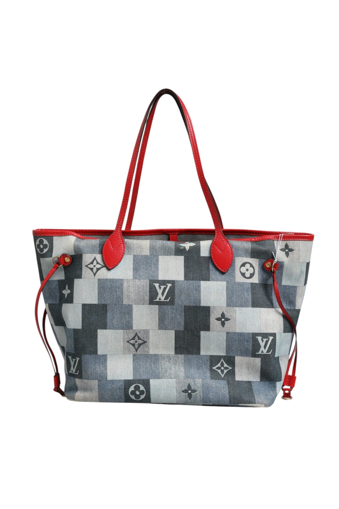 Louis Vuitton Neverfull Patchwork Monogram Denim Tygväska