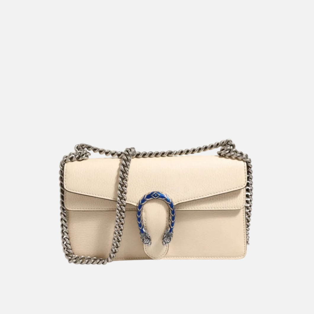 Gucci Dionysus Vit Läder Axelremsväska