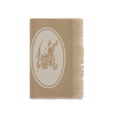 Burberry Beige Ullhalsduk Med Motiv