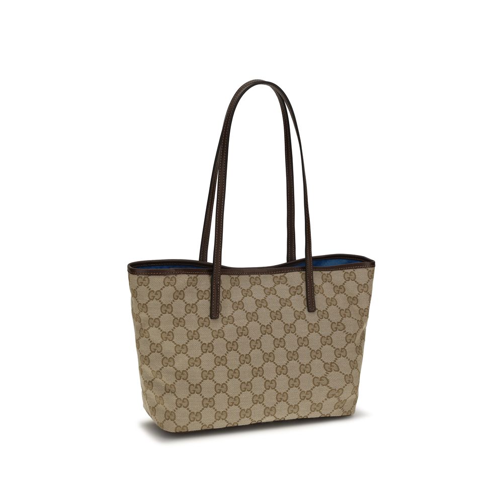 Gucci Handväska I Beige Tyg