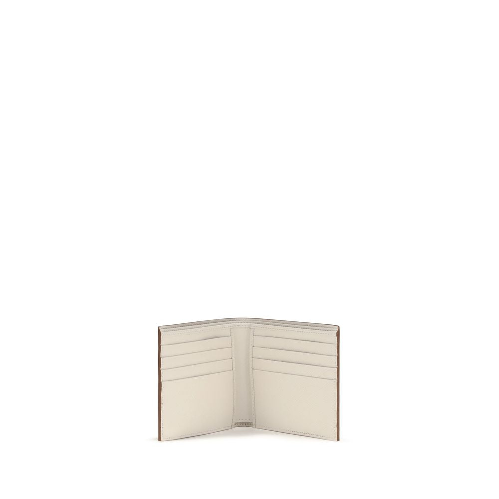 Prada Beige Plånbok I Kalvläder