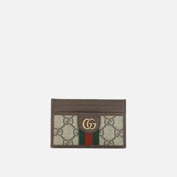 Gucci Ophidia Korthållare i GG-Canvas Beige/Brun