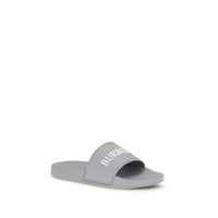 Burberry Grå Badtofflor (Slides) I Gummi