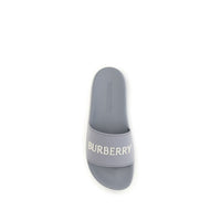 Burberry Grå Badtofflor (Slides) I Gummi