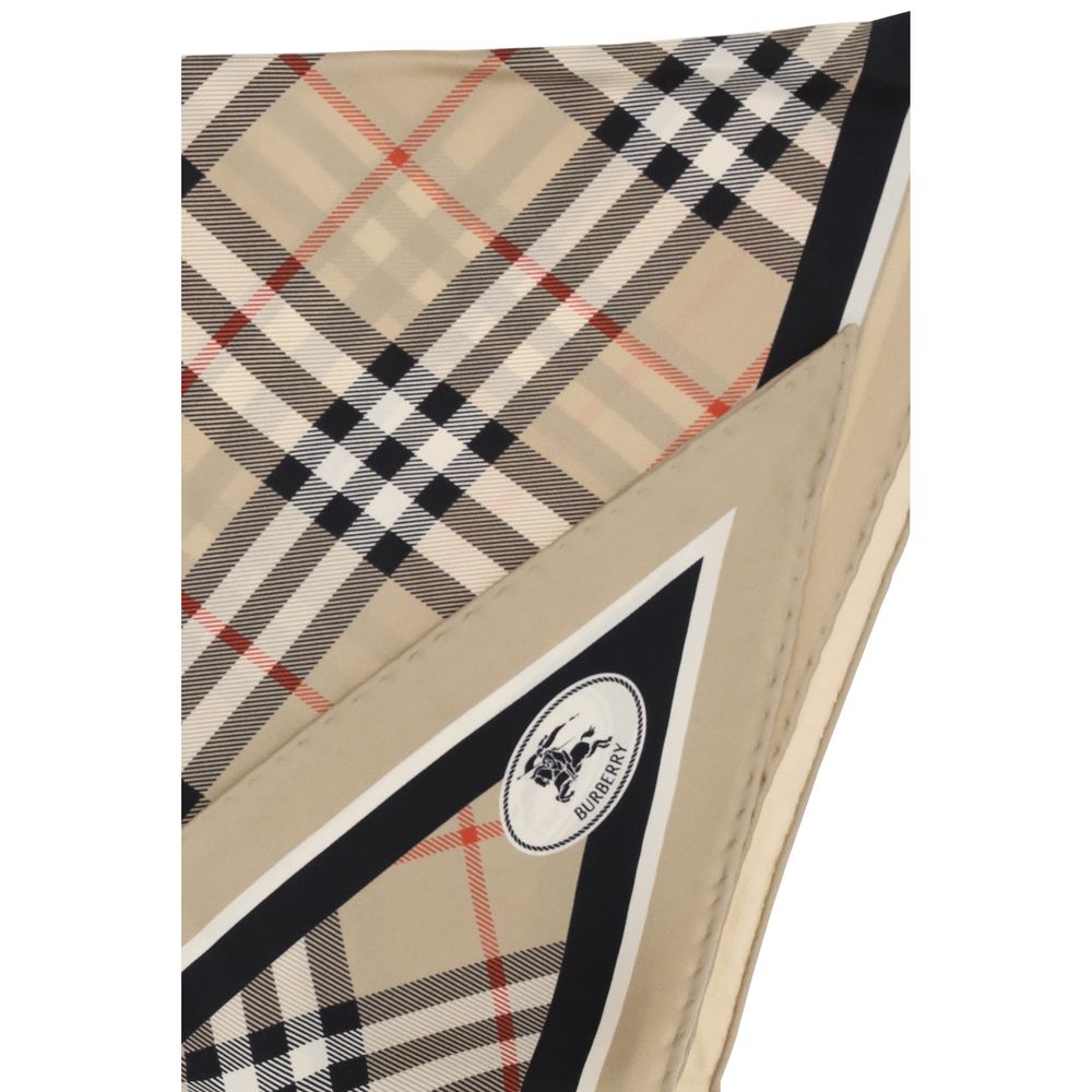 Burberry Beige Silkeshalsduk