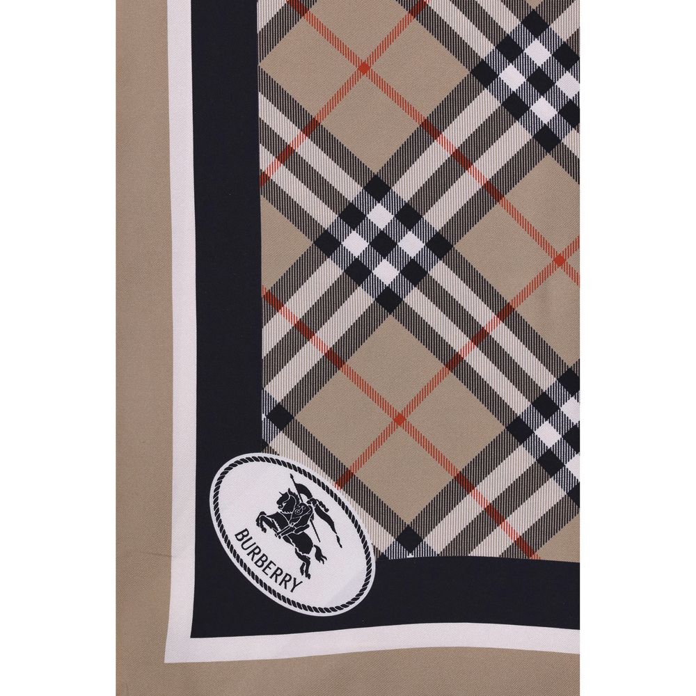 Burberry Beige Silkeshalsduk