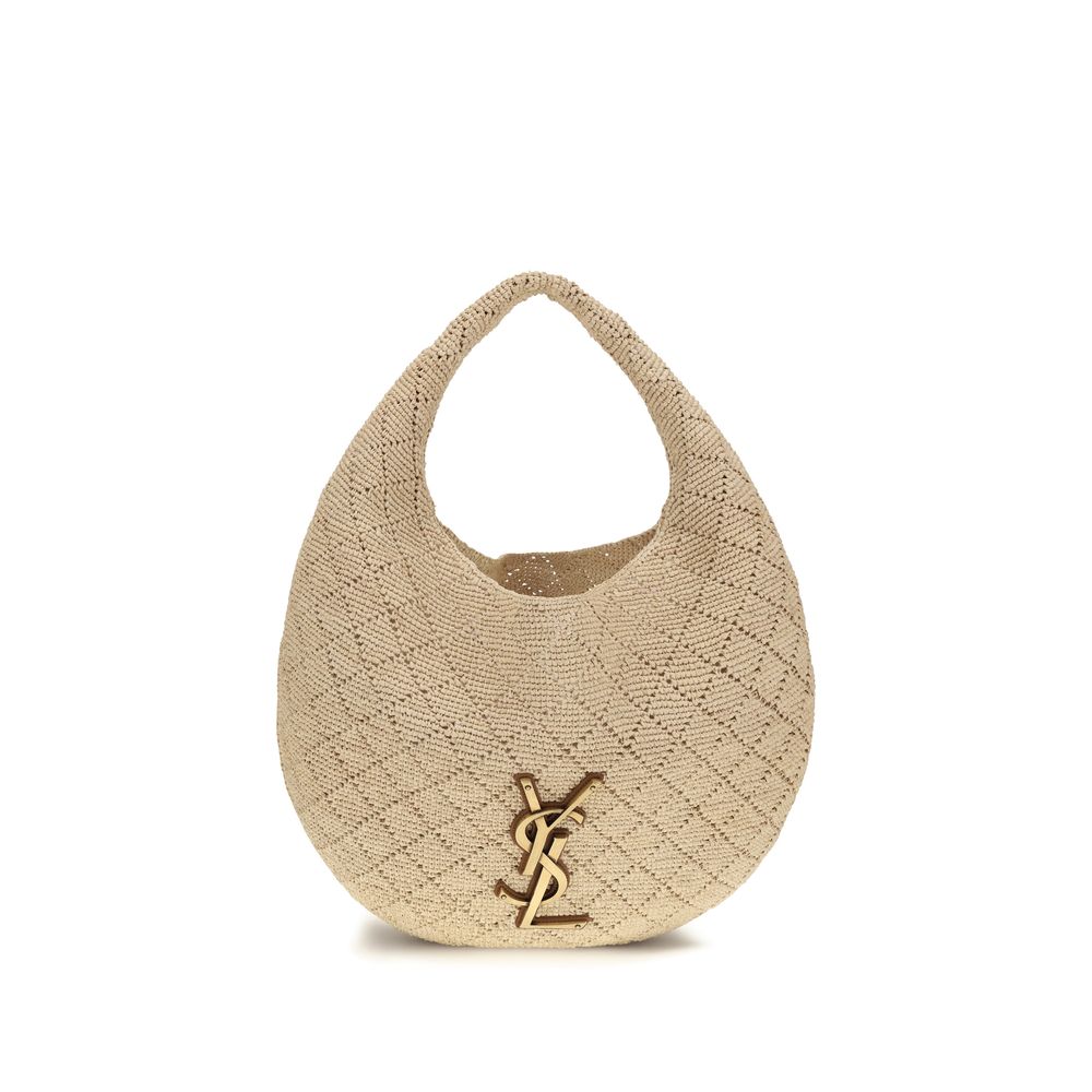 Saint Laurent Axelväska I Beige ”Raffia”