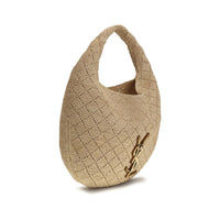 Saint Laurent Axelväska I Beige ”Raffia”