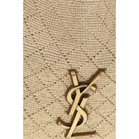 Saint Laurent Axelväska I Beige ”Raffia”