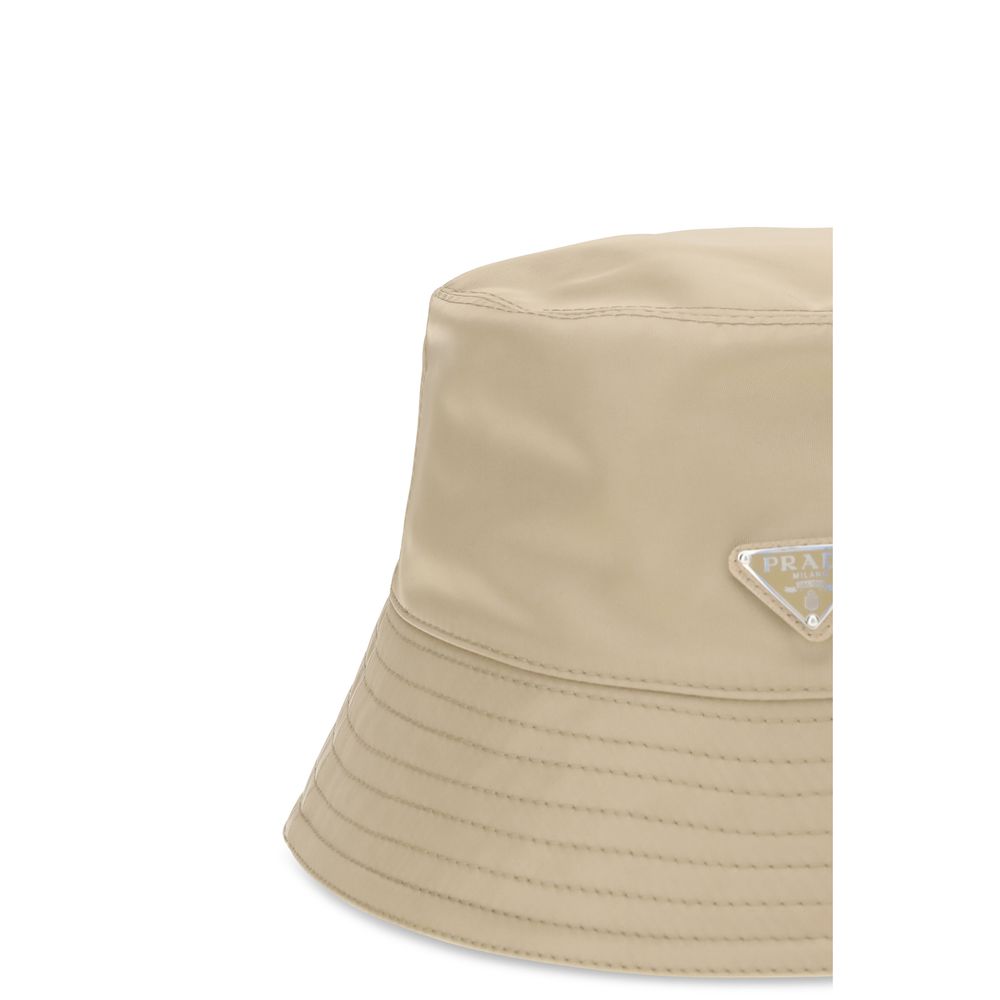 Prada Beige Bucket Hat i Polyamid
