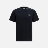 Burberry Svart T-shirt i Bomull med Check Equestrian Knight