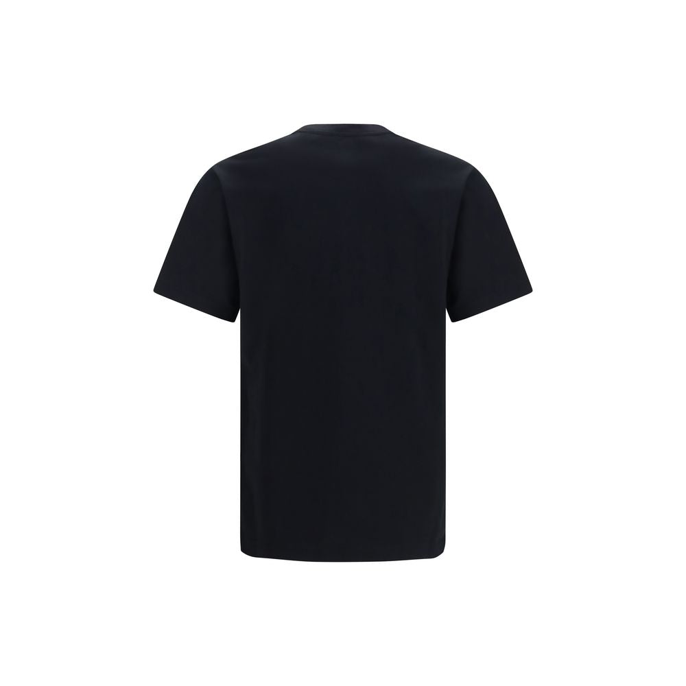 Burberry Svart T-shirt i Bomull med Check Equestrian Knight