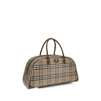 Burberry Duffelväska Axelremsväska I Beige Bomull
