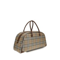 Burberry Duffelväska Axelremsväska I Beige Bomull