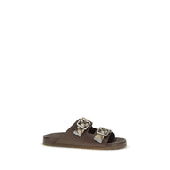 Burberry Bruna Platta Sandaler I Skinn