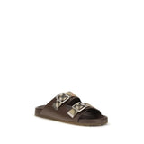 Burberry Bruna Platta Sandaler I Skinn