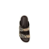 Burberry Bruna Platta Sandaler I Skinn