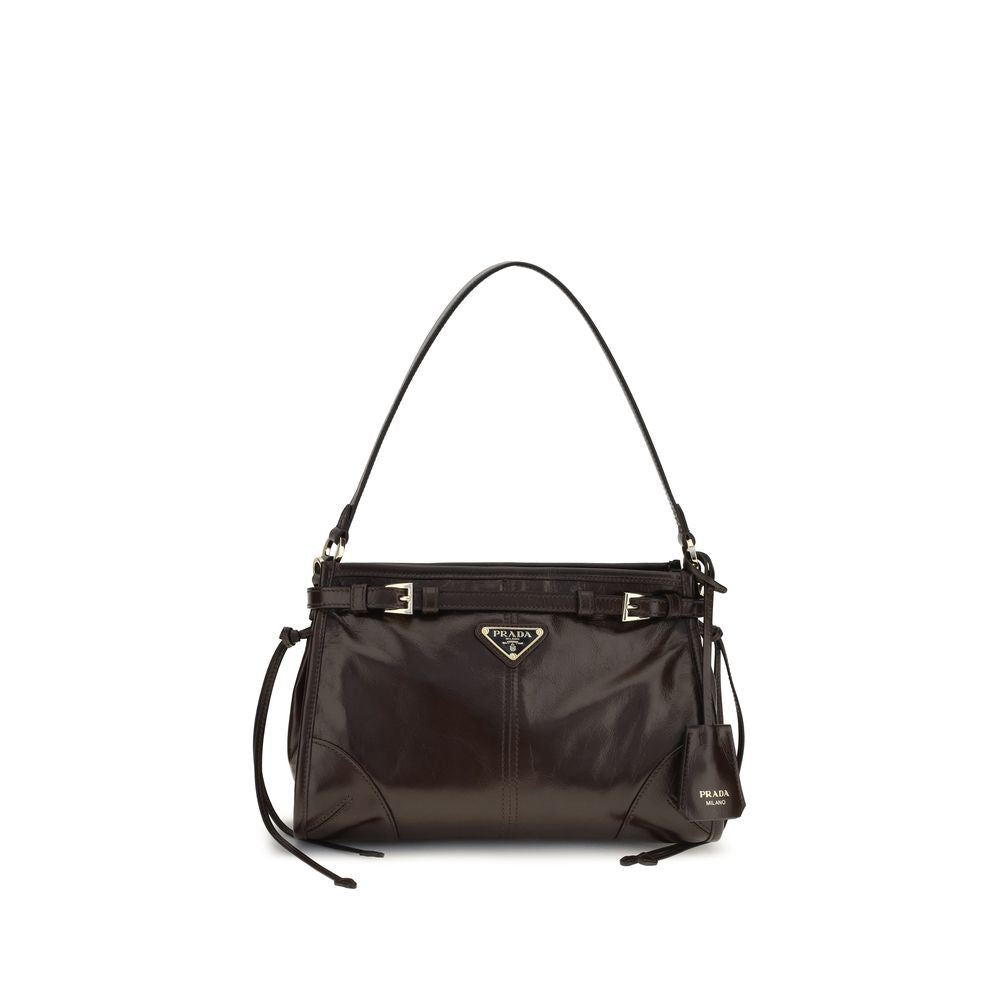 Prada Handväska I Brun Läder