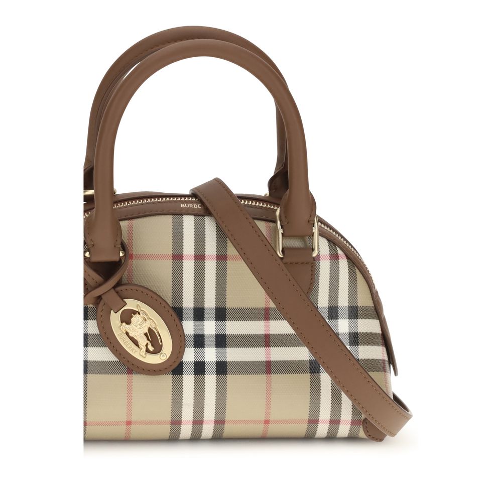 Burberry Handväska I Beige Canvas