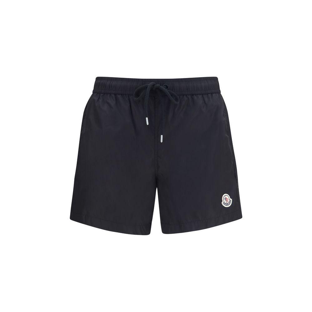 Moncler Svarta Badshorts I Polyamid