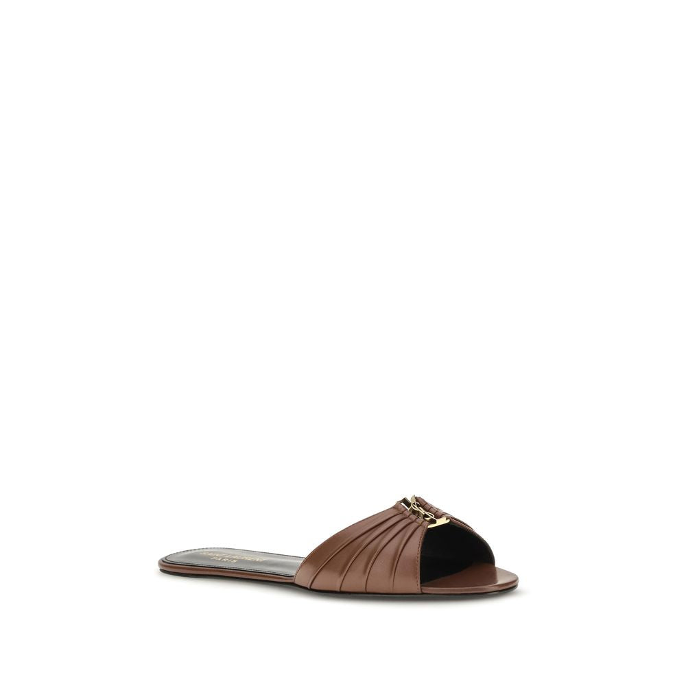 Saint Laurent Bruna Mules I Läder