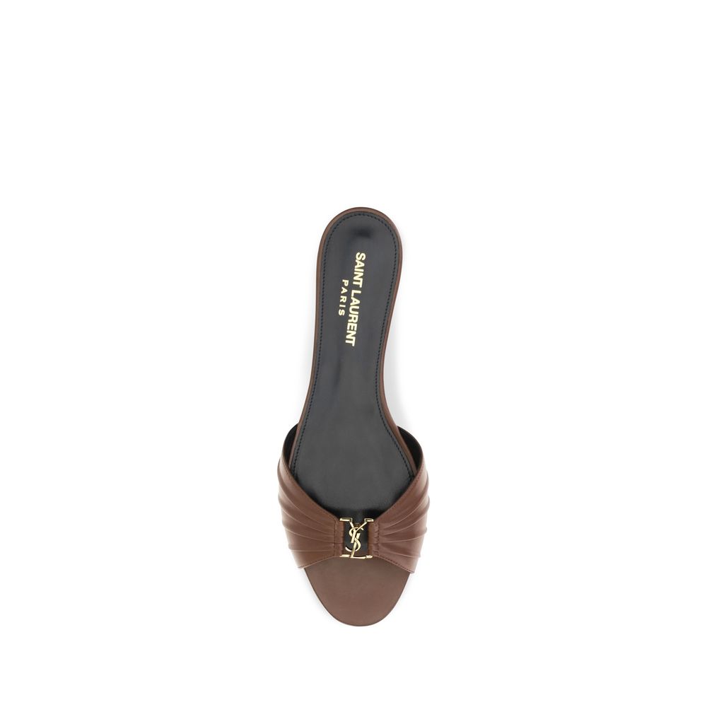 Saint Laurent Bruna Mules I Läder