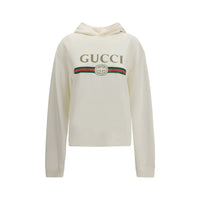 Gucci Vit Sweatshirt Hoodie I Bomull Och Kashmir