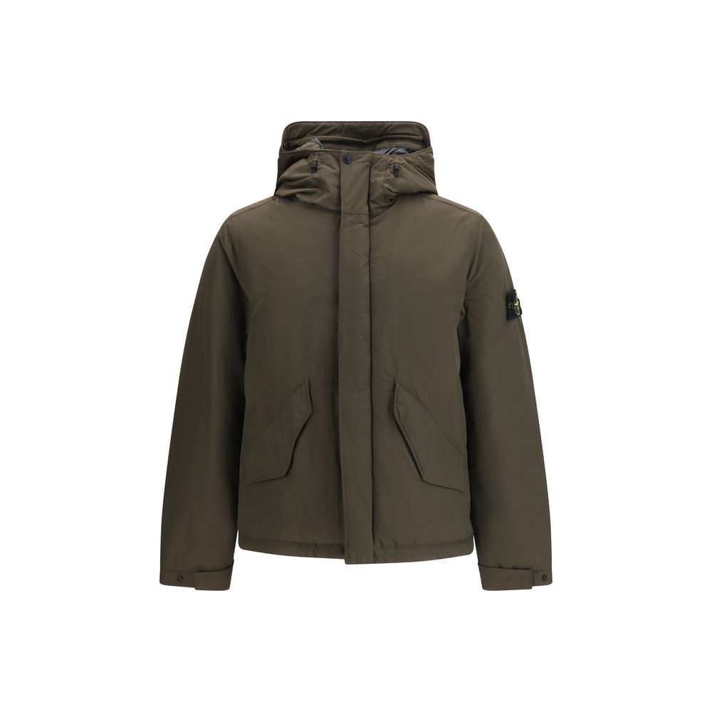 Stone Island Grön Skaljacka I Polyester
