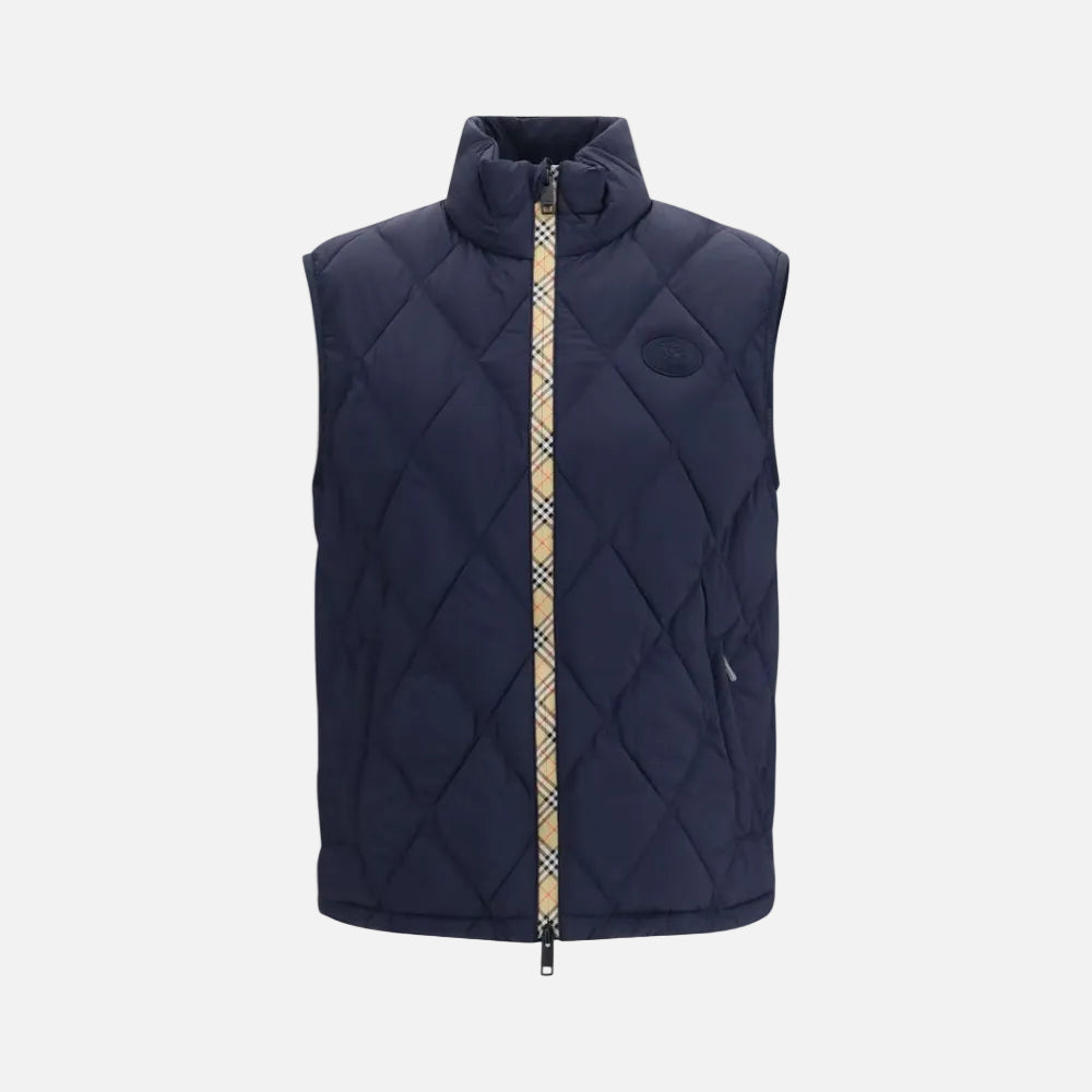 Burberry Blå Täckväst Ärmlös jacka I Polyamid