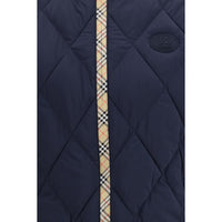 Burberry Blå Täckväst Ärmlös jacka I Polyamid