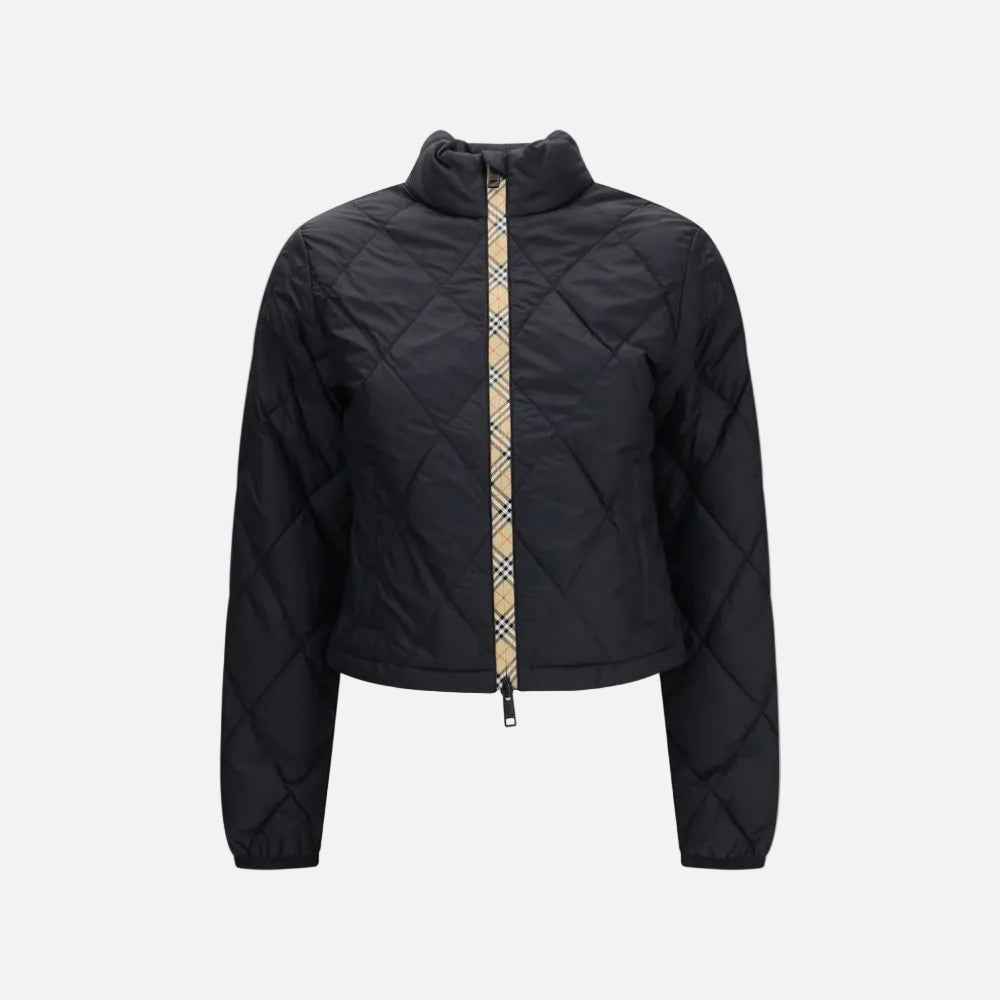 Burberry Quiltad Nylonjacka Svart Dam