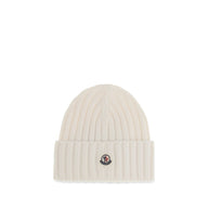 Moncler Vit Merinoullsmössa