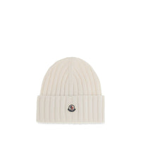 Moncler Vit Merinoullsmössa