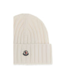 Moncler Vit Merinoullsmössa