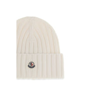 Moncler Vit Merinoullsmössa